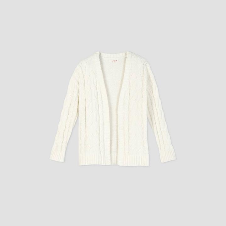 Girls' Sparkle Open Cardigan - Cat & Jack Cream