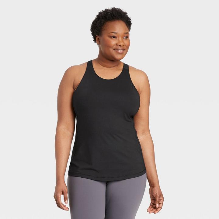 Women's Training Tank Top With Shelf Bra - All In Motion Black
