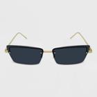 Women's Narrow Rimless Rectangle Sunglasses - Wild Fable Gold