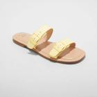 Women's Penny Two Band Buckle Sandals - A New Day Yellow