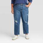 Women's Plus Size High-rise Straight Jeans - Universal Thread Medium Wash