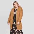 Women's Plus Size Long Sleeve Cardigan - Who What Wear Brown 1x, Women's,