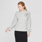 Women's Embellished Pullover Sweater - A New Day Gray