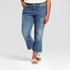 Women's Plus Size Wide Leg Kick Boot Crop Jeans - Universal Thread Dark Wash