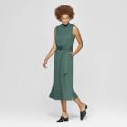 Women's Sleeveless Turtle Neck Midi Dress - Prologue Green