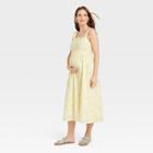 The Nines By Hatch Tank Maternity Dress Yellow Floral