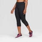Women's Plus Size Floral Print Studio High-waisted Leggings - C9 Champion Black