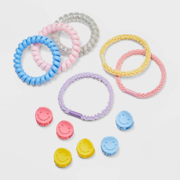 Girls' 12pk Smiley Claws & Twisters - Cat & Jack