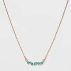 Bead Bar Necklace - A New Day Turquoise/gold