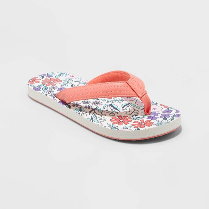Girls' Ava Slip-on Thong Sandals - Cat & Jack Coral