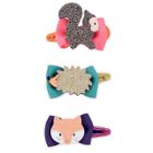 Girls' Animal Bow Hair Clips 3 Pk - Cat & Jack Multicolored, Purple Pink Blue