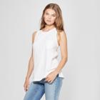 Women's Knit Muscle Tank Top - Universal Thread White