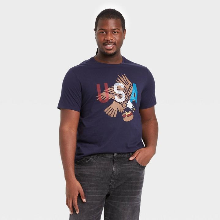 Men's Tall Standard Fit Short Sleeve Crew Neck T-shirt - Goodfellow & Co Blue