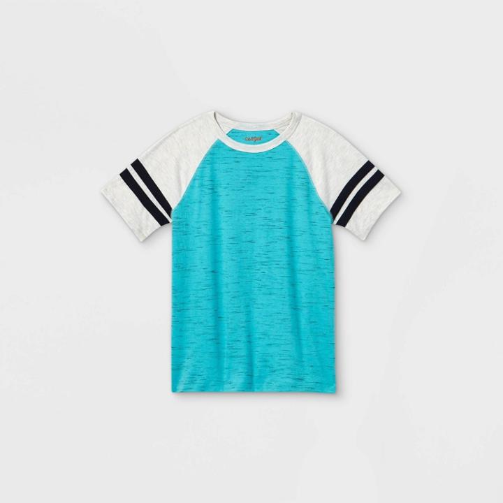 Boys' Baseball Short Sleeve T-shirt - Cat & Jack Teal/gray