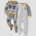 Gerber Baby Boys' Trucks Blanket Sleeper Footed Pajama - Dark Gray