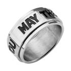 Men's Star Wars Stainless Steel May The Force Be With You Spinner Ring,