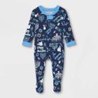Baby Holiday Hanukkah Print Matching Family Footed Pajama - Wondershop Blue