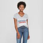 Petitewomen's Short Sleeve Locally Grown Graphic T-shirt - Awake Heather Gray