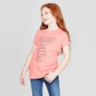 Girls' Short Sleeve Birthday Graphic T-shirt - Cat & Jack Peach