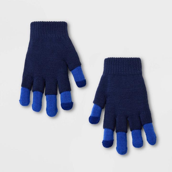 Kids' Solid Gloves - Cat & Jack Blue