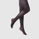 Women's 50d High Waist Opaque Tights Socks - A New Day Black 1x/2x,