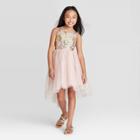 Zenzi Girls' Sequin Dress - Blush