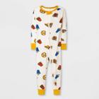 Baby Boys' Snacks Footless Pajama Jumpsuit - Cat & Jack Yellow