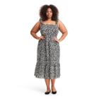 Plus Size Floral Ruffle Strap Dress - Rixo For Target Black/white