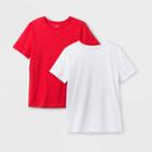 Boys' Adaptive 2pk Short Sleeve T-shirt - Cat & Jack White/red