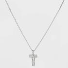 Silver Plated Cubic Zirconia 't' Pendant Necklace - A New Day