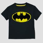 Extreme Concepts Toddler Boys' Dc Comics Batman Short Sleeve T-shirt - Black