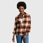 United By Blue Women's Organic Flannel Button-down Shirt - Sunburn/plaid
