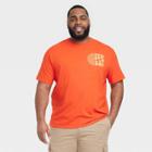 Men's Big & Tall Standard Fit Lightweight Crew Neck Short Sleeve T-shirt - Goodfellow & Co Orange