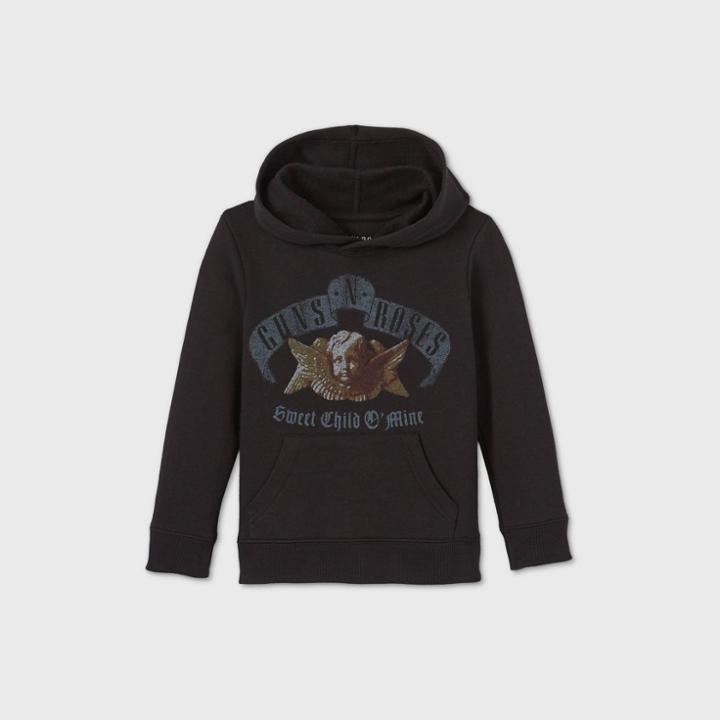 Toddler Boys' Guns N' Roses Fleece Hooded Sweatshirt - Black
