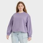 Women's Plus Size Shrunken Sweatshirt - Universal Thread Purple