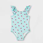 Toddler Girls' Strawberry Print One Piece Swimsuit - Cat & Jack