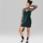 Women's Sleeveless Knit Grommets Mini Dress - Wild Fable Green