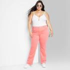 Women's Plus Size Low-rise Corduroy Flare Pants - Wild Fable Coral