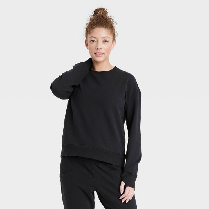 Women's Crewneck Sweatshirt - All In Motion Black