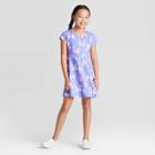 Petitegirls' Short Sleeve Butterfly Dress - Cat & Jack Purple Xs, Girl's, Blue