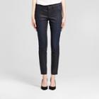 Women's Jeans Coated Mid Rise Jeggings - Mossimo Black/blue