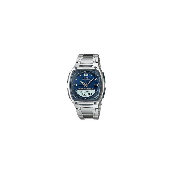 Men's Casio Analog And Digital Watch - Blue/silver (aw81d-2av)