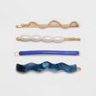 Enamel And Bead Mixed Bobby Hair Pins - A New Day Blue
