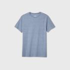 Men's Jacquard Athletic Fit Short Sleeve Novelty Crew Neck T-shirt - Goodfellow & Co Cyber Blue