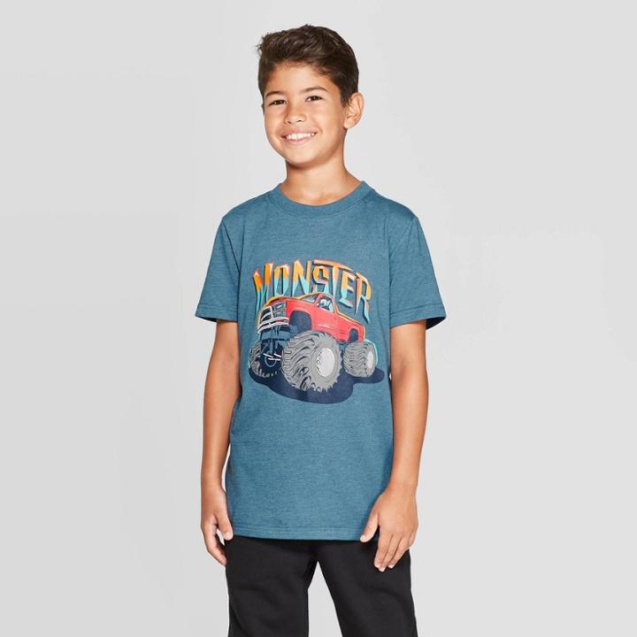 Petiteboys' Graphic Short Sleeve T-shirt - Cat & Jack Blue S, Boy's,