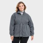 Women's Plus Size Fleece Jacket - Universal Thread Dark Gray