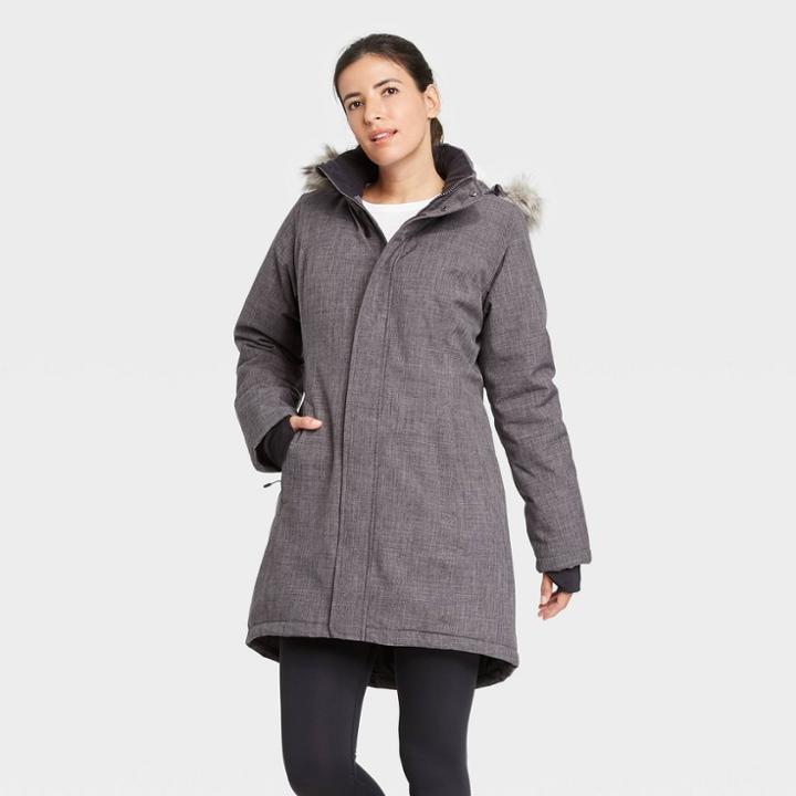 All In Motion Women's Faux Fur Parka Jacket - All In