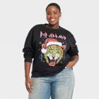 Women's Def Leppard Plus Size Holiday Graphic Sweatshirt - Black