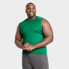 Men's Sleeveless Fitted Muscle T-shirt - All In Motion Green S, Men's,