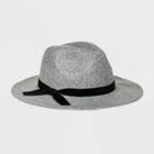Girls' Floral Panama Embroidery Hat - Art Class Gray, Girl's